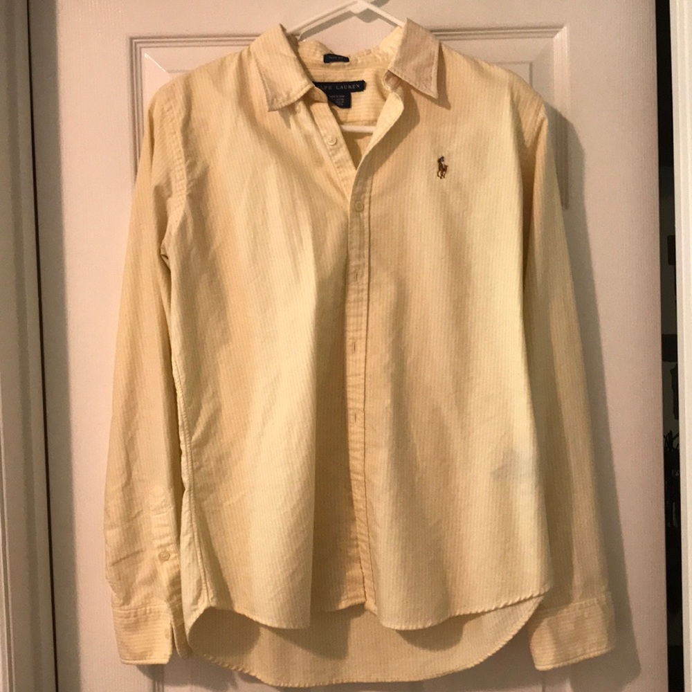 🌼 Yellow, striped Ralph Lauren button-up